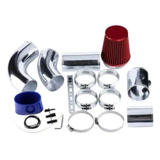 Pipe Diameter 3" +Cold Air Intake Filter+ Clamp+ Accessories Red Air Intake Kit 