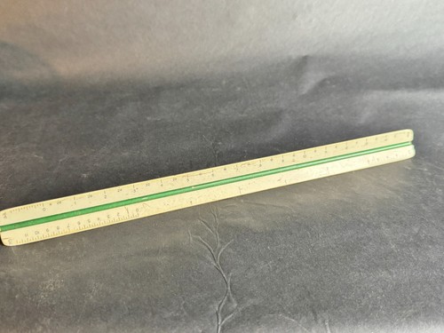 VINTAGE TECNOSTYL TRIANGLE DIVIDED RULE RULER MEASURE - 第 1/10 張圖片