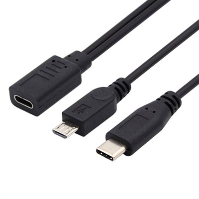 MiniUSB/Type-C USB-C Female to USB-C Type C USB 3.1 & Micro USB /mini usb Male