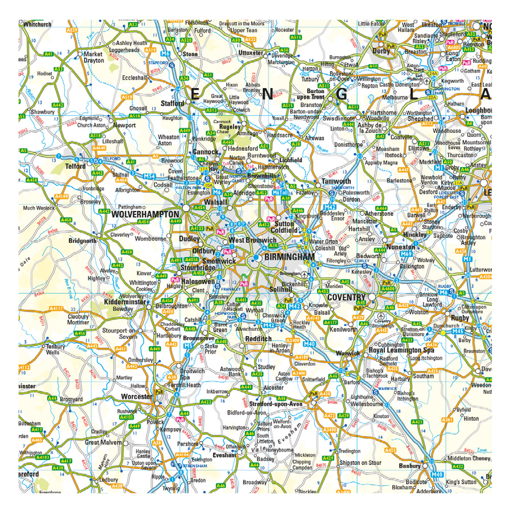 Great Britain A-Z Roads Motorway London Wall Map Laminated Wall