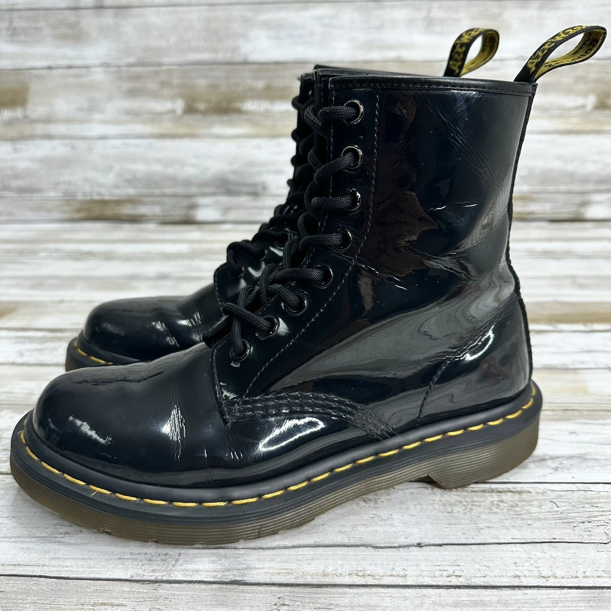 Dr. Martens Black Patent 1460 Boots