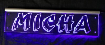 Michi LED Namensschild oder dein Name LKW Truckerschild personalisiert Michaela