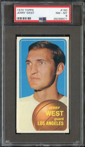 1970-71 TOPPS #160 JERRY WEST PSA 8 LAKERS HOF
