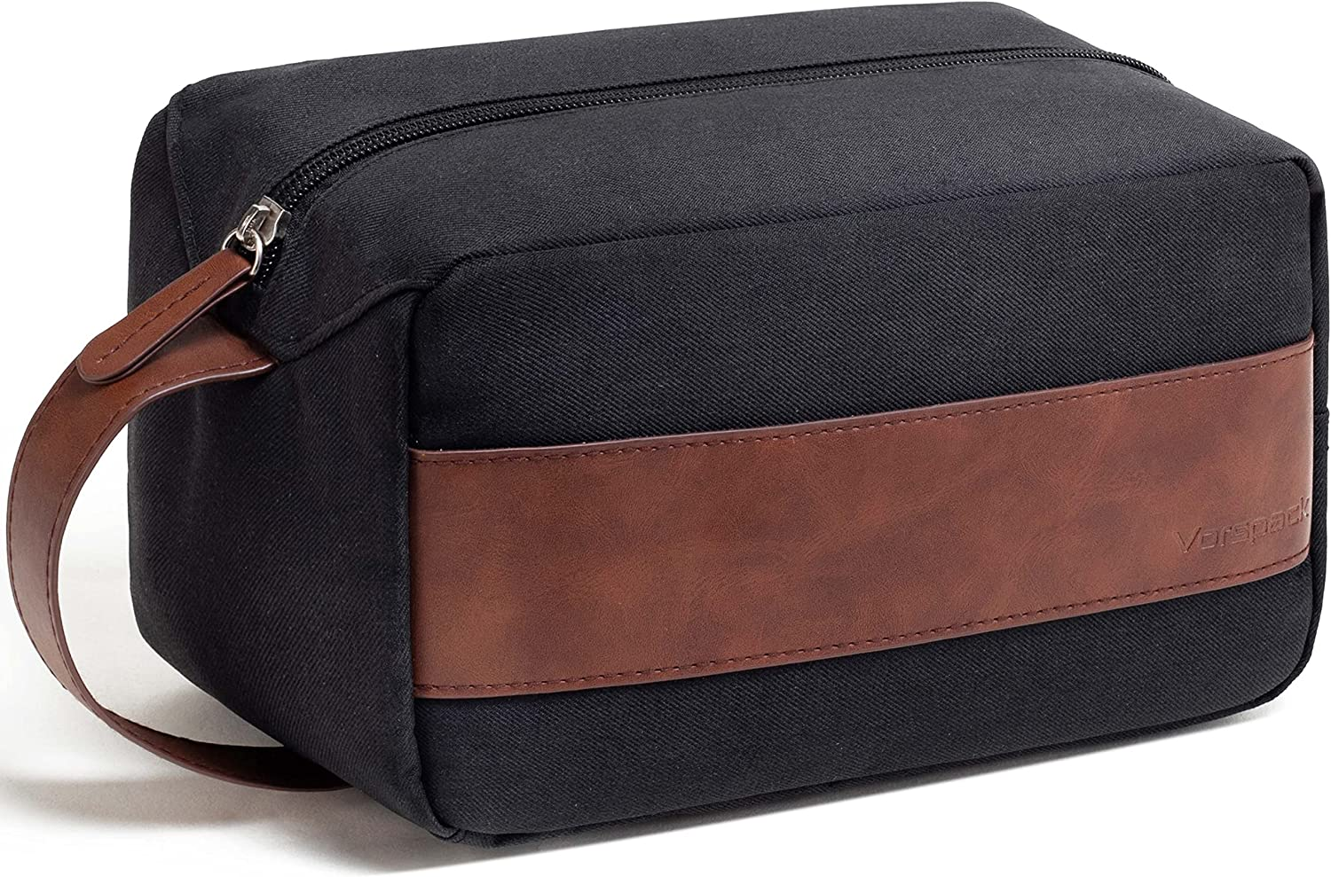 Men's Large Water-Resistant Travel Toiletry Bag Dopp Kit-image