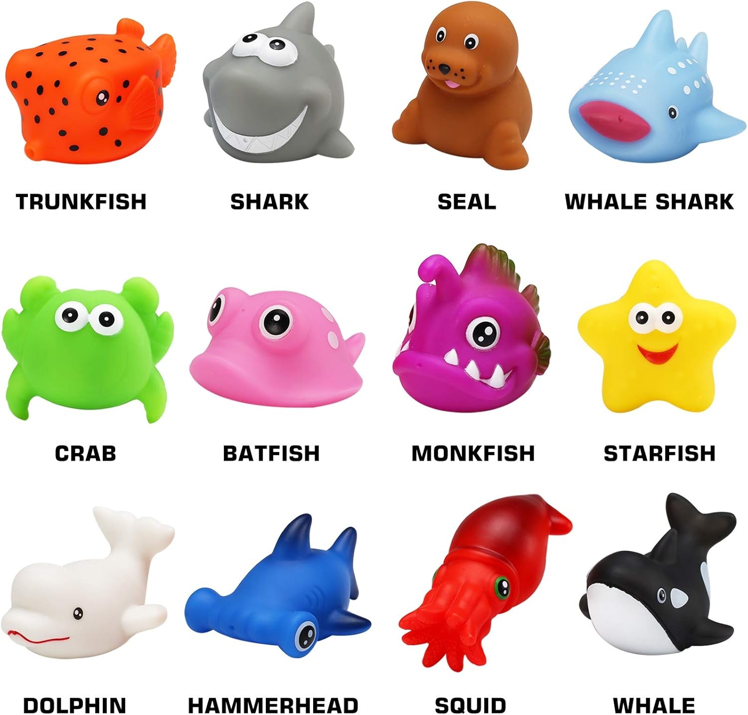 12 Pcs Light-Up Bath Toys – LED Floating Ocean Animals for Kids & Toddlers