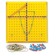 hand2mind XY Coordinate Pegboard Moveable X-Y Axis , Geoboards with Rubber Band