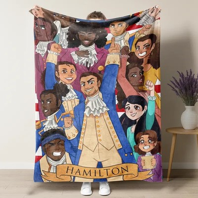 Broadway Style Historical Musical Flannel Blanket Cozy Gift