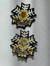 ancien écusson brodé vintage blason ville ski montagne mont dore LA BOURBOULE 63