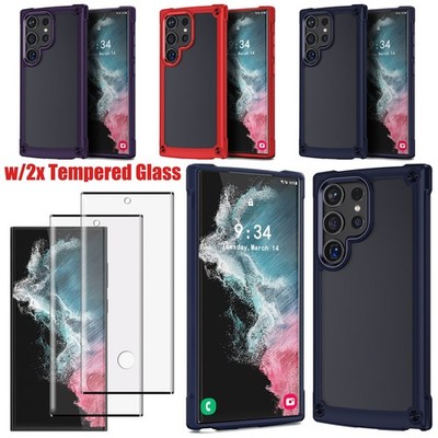For Samsung Galaxy S22 Ultra Rugged Slim Case Protective Cover/ Screen Protector
