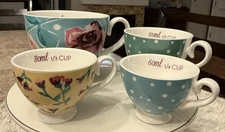 FANCI BAKING Teacup themed measuring Cups,1/4 , 1/3 ,1/2 & 1 CUP COLORFUL