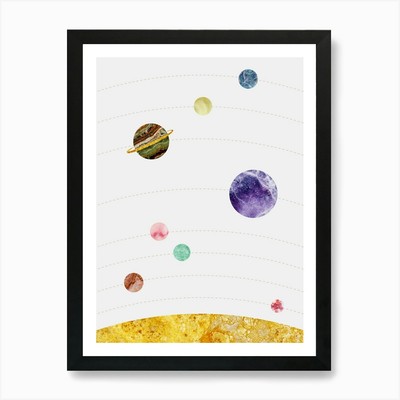 Weltraum Wandbild, pädagogische Kunst für gerahmtes Wandbild Poster Leinwanddruck Bild