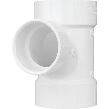 Charlotte Pipe 2 In. x 1-1/2 In. X 2 In. Reducing Sanitary PVC Tee Charlotte