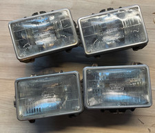1975-1990 Chevrolet Buick Olds Pontiac Headlight Bucket Trim Ring 4x6 Set Oem