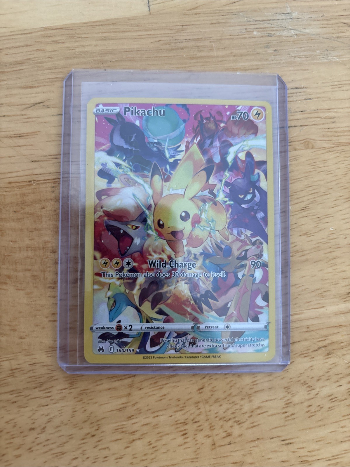 Pikachu 2023 Sword & Shield: Crown Zenith #160/159 Holo (Secret