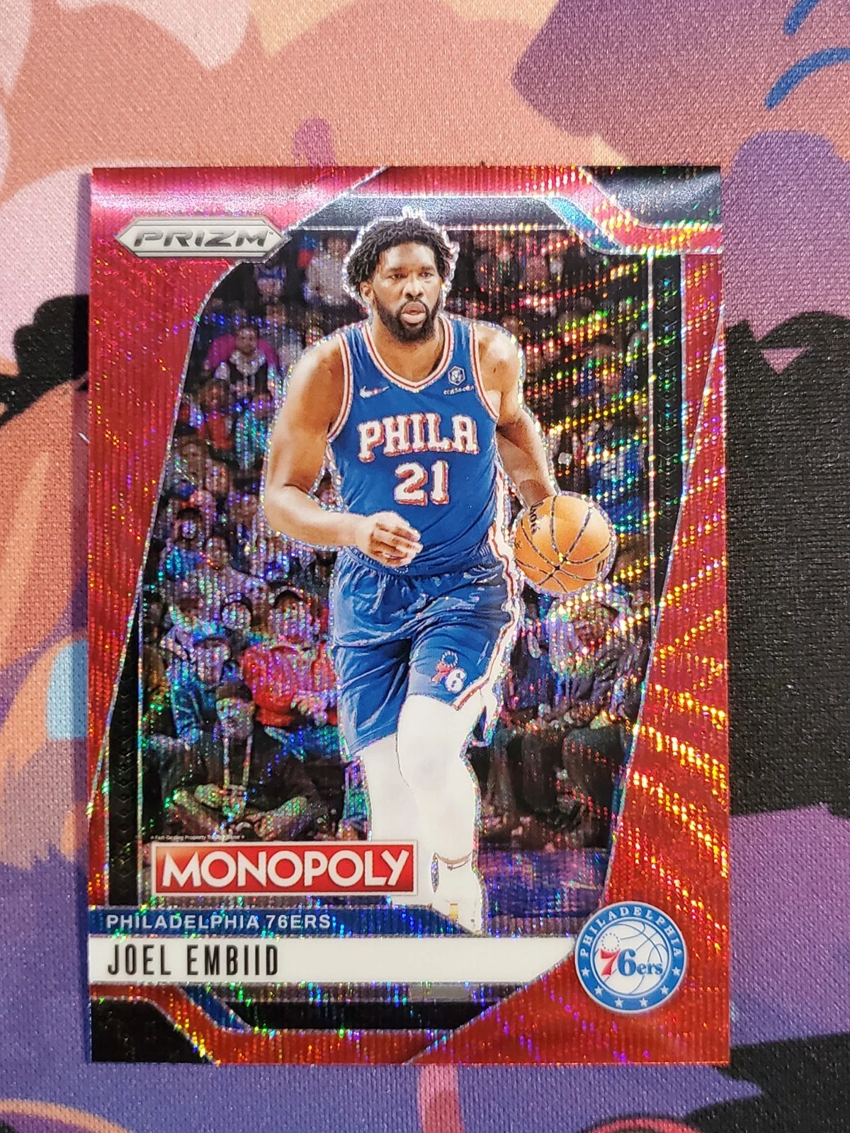 2024-25 Panini Prizm NBA Monopoly Joel Embiid #1 Red Wave SP