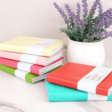 6PCS Mini Pocket Notebook Set, Hardback PU Leather Journal, Portable 6 Colors 