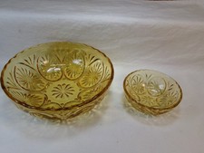 Vintage 1970s Anchor Hocking Honey Gold Chip ...