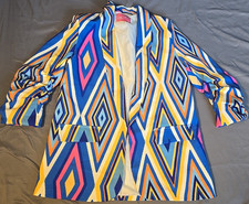 Womens Beige Open Front Blazer Jacket Blend Size Small