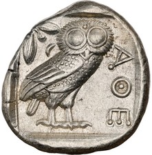 Athens Tetradrachm NGC XF Ancient Greek Silver Owl Coin 440BC Athena