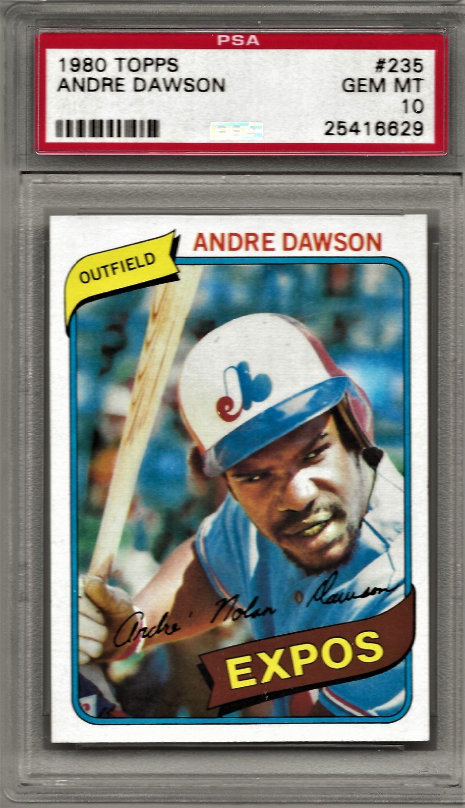 1980 Topps #235 Andre Dawson PSA 10 Gem Mint Expos HOF