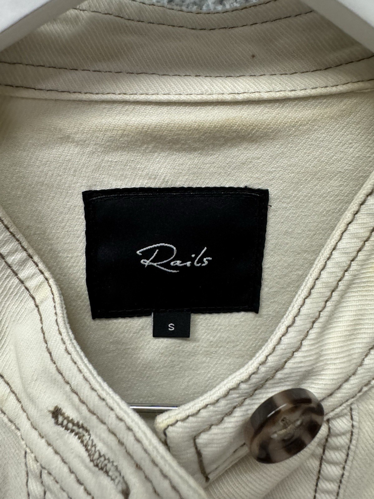 Rails White Button Up Steffi Jacket in Ivory Bay … - image 3