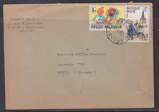 Belgium 1980 Airletter Brussels to Murcia Spain