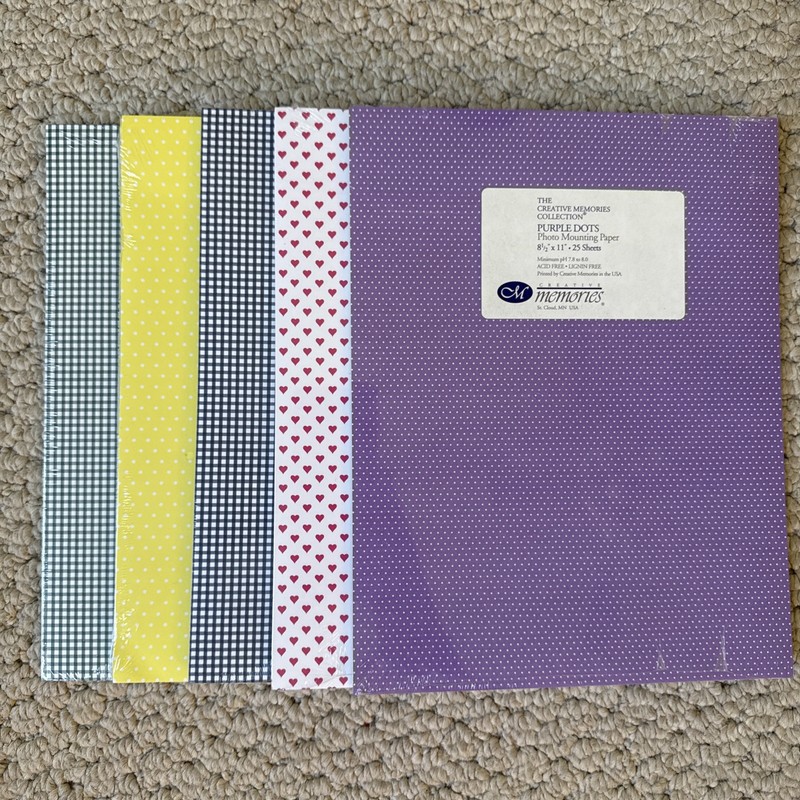 Creative Memories Crafting Paper Packs—5 Packs Of 8.5x11