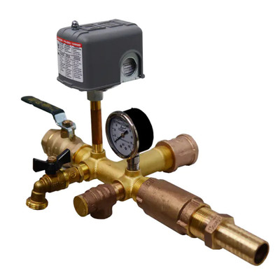 No-Lead Brass Tee Kit for WELLMATE WM-6/9/12 & Flexcon H2PL/FL Tanks