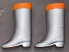 Vintage Barbie Doll ~ “ ZOKKO” #1820 ~ SILVER / Orange BOOTS Only ~ Japan