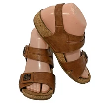 Euro Sofft Womens Sandal Strappy Medallion Comfort Hook & Loop Gallatin Size 6.5