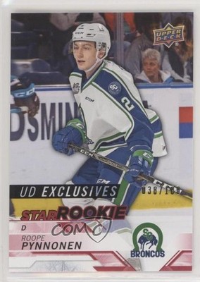 2018-19 Upper Deck CHL Star Rookies Exclusives 38/100 Roope Pynnonen #306 a4p