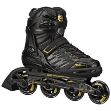 AERIO Q-60 Men's Inline Skates, Black/Gold, Size 12