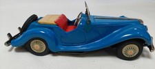 Vintage 1950s Bandai Midget MG Blue Open Convertible Roadster Toy Car