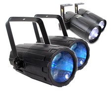 2x Beamz White Pinspot Spotlight DJ Disco Party Lighting + 2x LED Lights