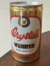 Crystall Wuhrer Birra - Pull Tab Beer Can - Bottom-Opened Empty - Italy