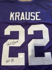 Paul Krause Minnesota Vikings Signed Jersey COA JSA XL