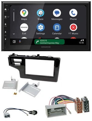 Kenwood DAB Bluetooth USB MP3 2DIN Autoradio für Honda Jazz Fit 2013-2020 schwar - Bild 1 von 4