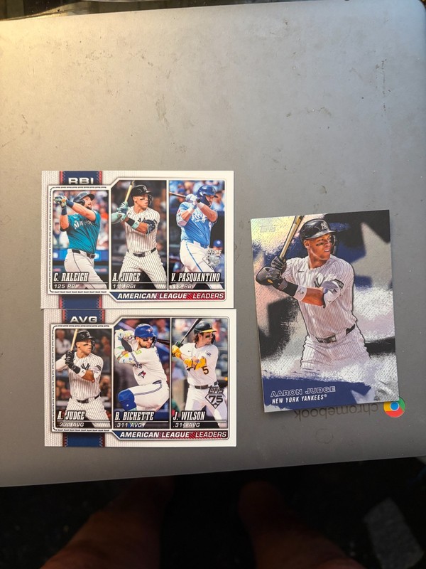 Topps Baseball cards Aaron Judge lot of 3 EA 2026 inserts