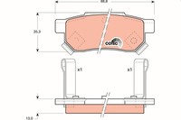 Bremsbelagsatz Scheibenbremse Cotec TRW GDB499 FüR Rover Honda MG Lotus Civic RF