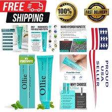 Ollie Fluoride Free 10 Nano Hydroxyapatite Toothpaste, Clean Mint 4oz