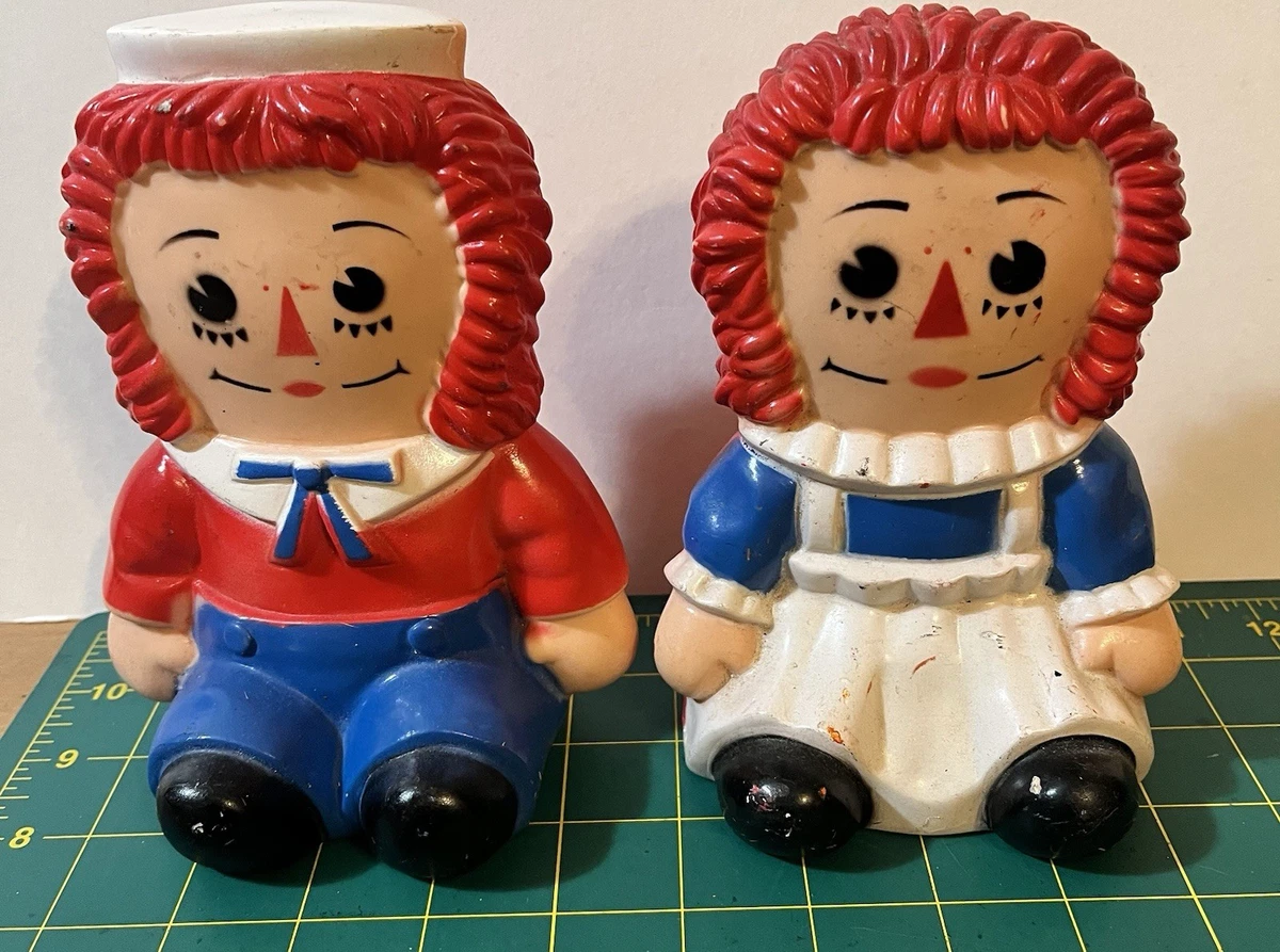Raggedy D's Miniatures Ann and Andy Bank Indiana Collectible