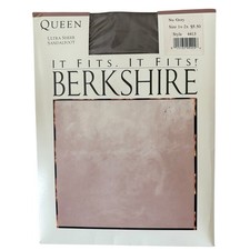 Vtg Berkshire Control Top Pantyhose Size 1X-2X NU GREY Sandalfoot 100 Nylon