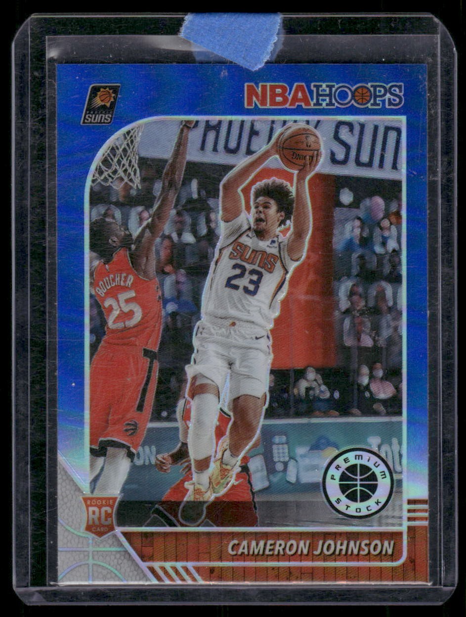 2019-20 Hoops Premium Stock #208 Cameron Johnson Prizms Blue