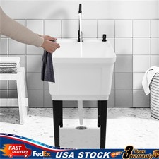 Utility Sink Laundry Tub Freestanding Utility Sink with Practical Faucet
