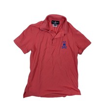 Psycho Bunny Boys XL 18/20 Pink Collared Polo Shirt Cotton Short Sleeve Tee