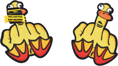 2Pcs Funny Duck Embroidered Iron on Patches for Clothing, Sew On/Iron on Patches