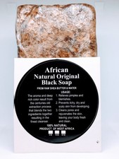 Pure Organic Raw African BLACK SOAP From GHANA - Premium Quality
