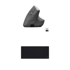 Logitech Premium Ergonomic Bundle: MX Vertical Mouse XL Mouse Pad