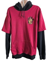 Harry Potter Hoodie Mens Size Large Pullover Graphic Print With Patch Pocket