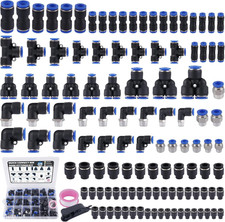 120 PCS Quick Connect Air Hose Fitting Assortment Kit,1/8" 1/4" 3/8" 1/2" NPT Th